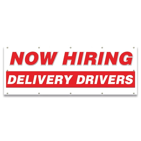 Signmission Now Hiring Delivery Drivers Banner Apply Inside Accepting Application Single Sided B-120-30229